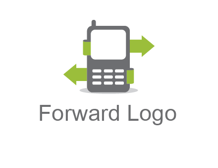 green arrows going out of a mobile phone