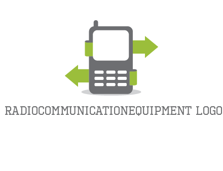 green arrows going out of a mobile phone