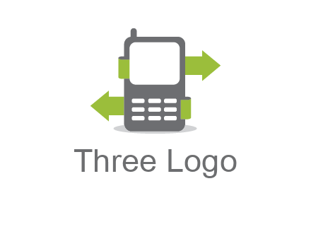 green arrows going out of a mobile phone