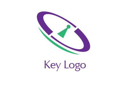 keyhole inside a circle logo