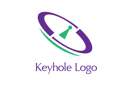 keyhole inside a circle logo