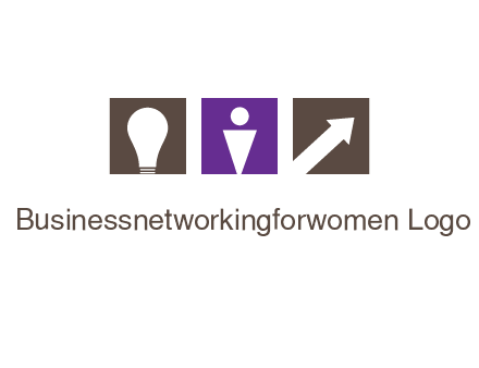 boxes with a direction arrow, light bulb and man icon inside