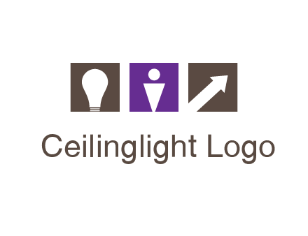 boxes with a direction arrow, light bulb and man icon inside