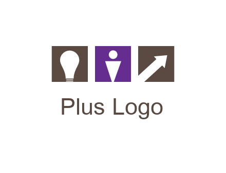 boxes with a direction arrow, light bulb and man icon inside