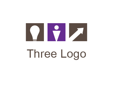 boxes with a direction arrow, light bulb and man icon inside