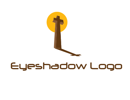 religious logo with the sun behind the cross forming a shadow