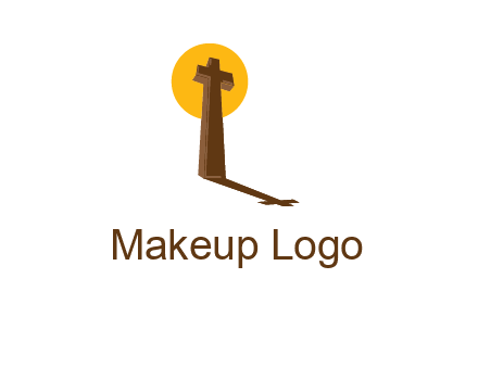 religious logo with the sun behind the cross forming a shadow