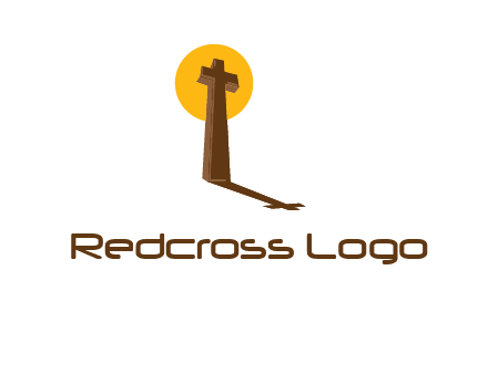 religious logo with the sun behind the cross forming a shadow