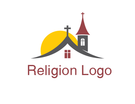 sunset on the church roof logo