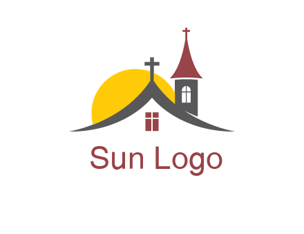 sunset on the church roof logo