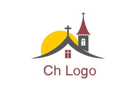 sunset on the church roof logo