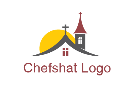 sunset on the church roof logo