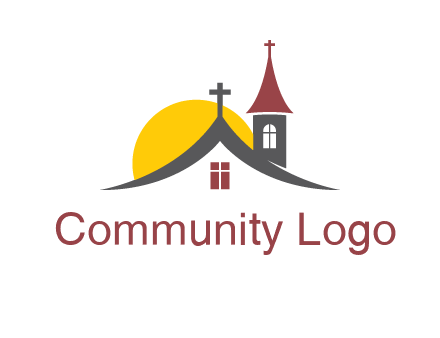 sunset on the church roof logo