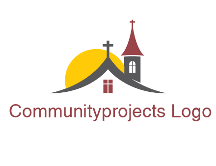 sunset on the church roof logo