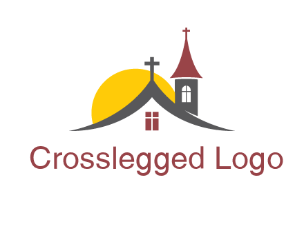 sunset on the church roof logo