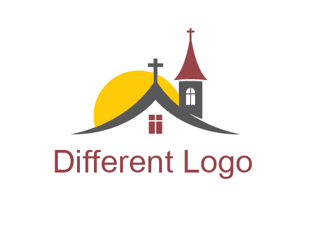 sunset on the church roof logo