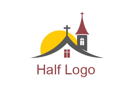 sunset on the church roof logo