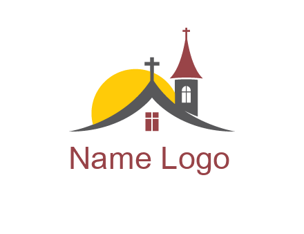 sunset on the church roof logo