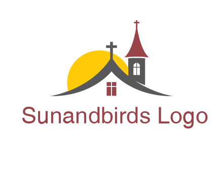 sunset on the church roof logo