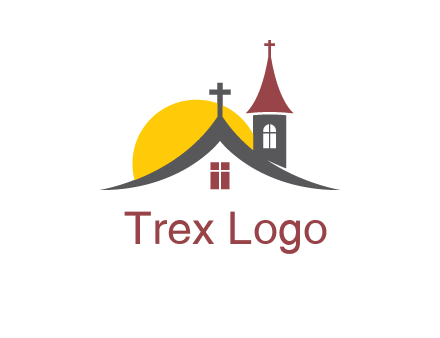 sunset on the church roof logo
