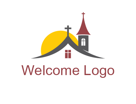 sunset on the church roof logo