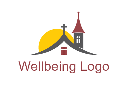 sunset on the church roof logo