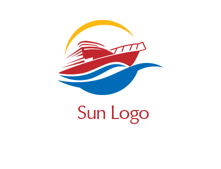 sun shining over a cruise line logo