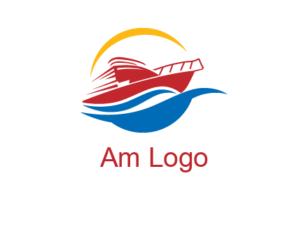 sun shining over a cruise line logo