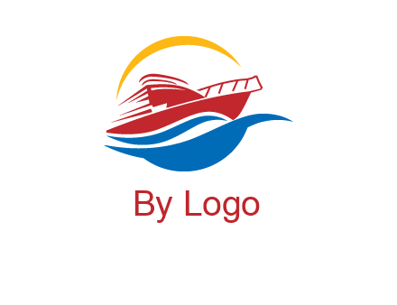 sun shining over a cruise line logo