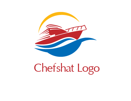 sun shining over a cruise line logo