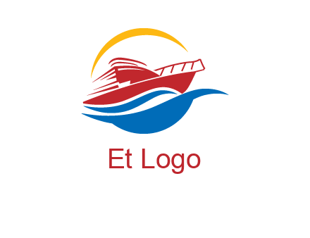 sun shining over a cruise line logo