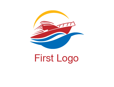 sun shining over a cruise line logo