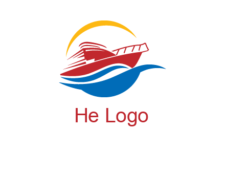 sun shining over a cruise line logo