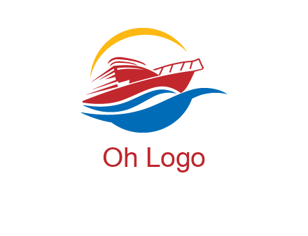 sun shining over a cruise line logo