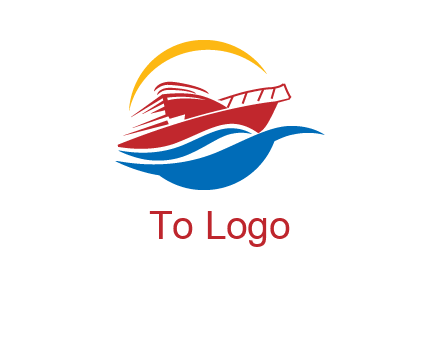 sun shining over a cruise line logo