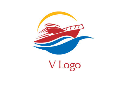 sun shining over a cruise line logo