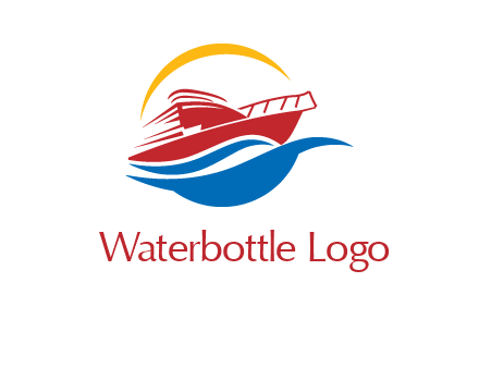 sun shining over a cruise line logo