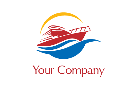 sun shining over a cruise line logo