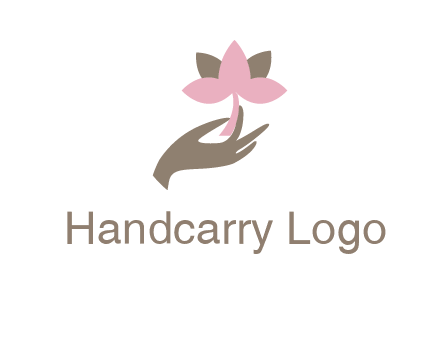 hand holding a water lily logo