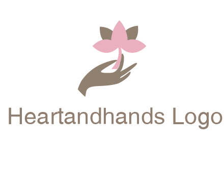 hand holding a water lily logo