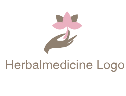 hand holding a water lily logo