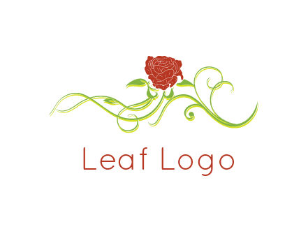 rose and vines ornate logo