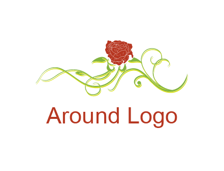rose and vines ornate logo