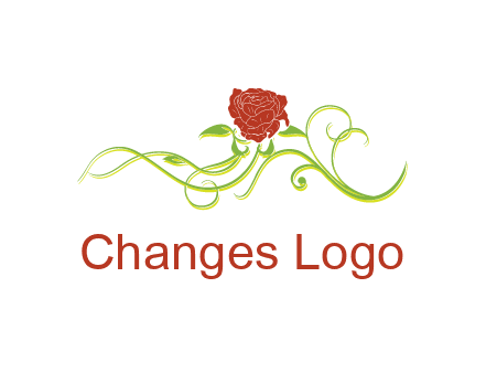 rose and vines ornate logo