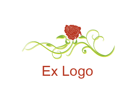 rose and vines ornate logo