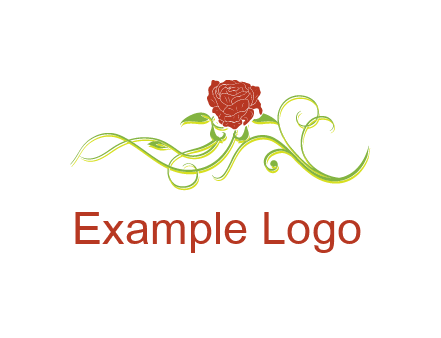 rose and vines ornate logo