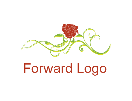 rose and vines ornate logo