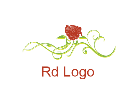 rose and vines ornate logo