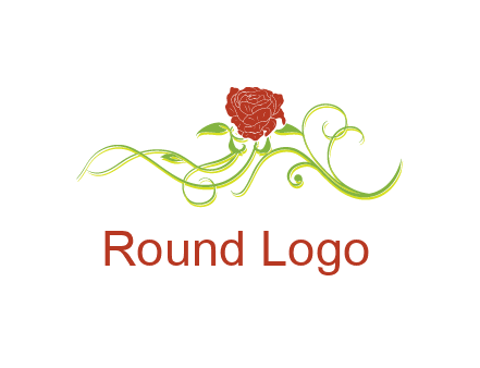 rose and vines ornate logo
