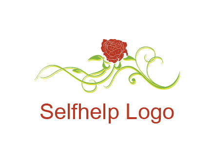 rose and vines ornate logo